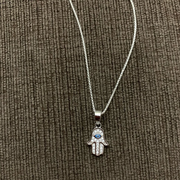 925 Sterling silver evil eye necklace - Picture 1 of 4